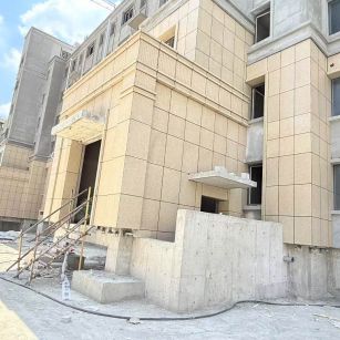 南京 黄金麻干挂，工地实拍