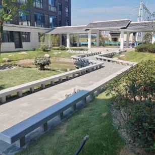 南京 芝麻灰小区坐凳&栏杆安装效果