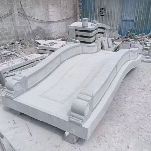 南京 芝麻灰花岗岩园林景观 小石桥