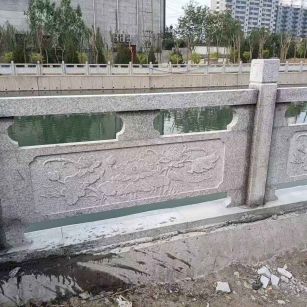 南京 芙蓉白大花桥梁、河道，石材栏杆、围栏、护栏