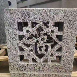 南京 芝麻白花岗岩镂空雕花灯笼