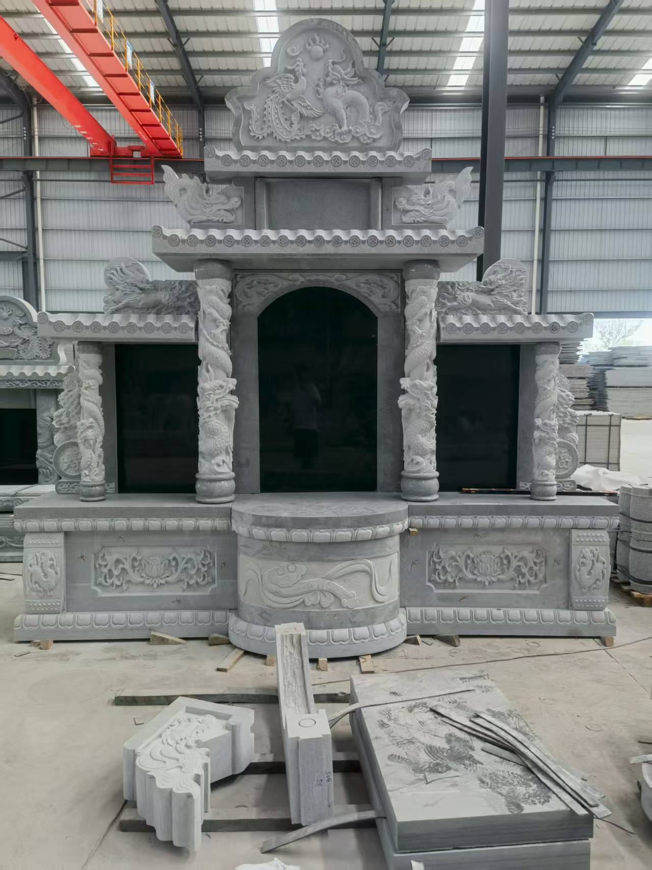 南京 芝麻灰高档墓碑，土墓，可定制