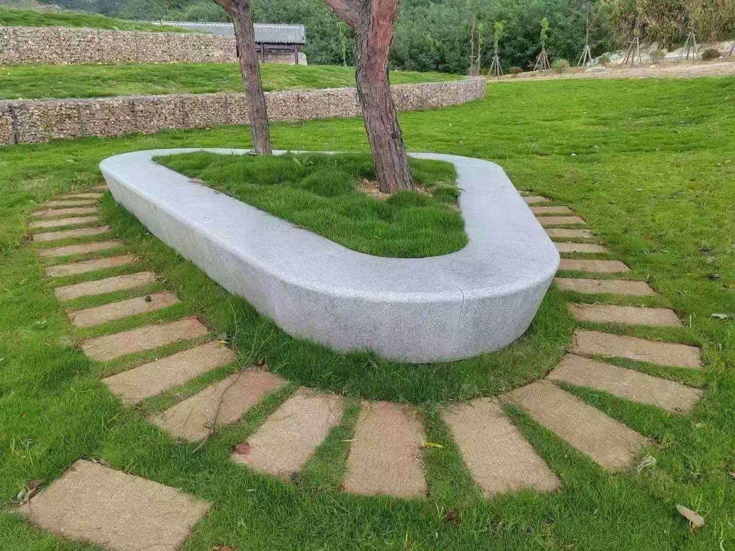 南京 芝麻白光面整石坐凳