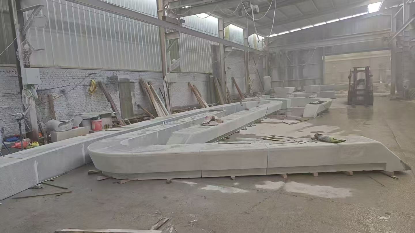 南京 花岗岩整石坐凳拼装